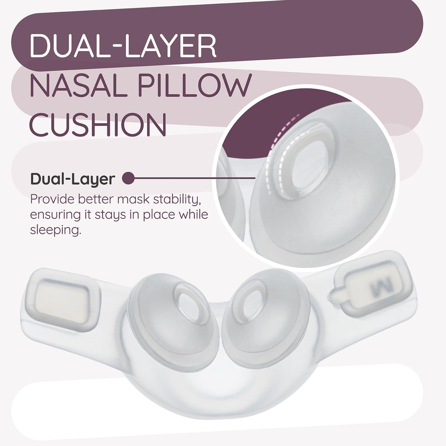 Ximoon FX Nasal Pillow CPAP Mask with Headgear Replacement for Resmed Swift FX - Adjustable Headband Frame and Medium Nasal Pillows C Pap Supplies Part for Swift FX