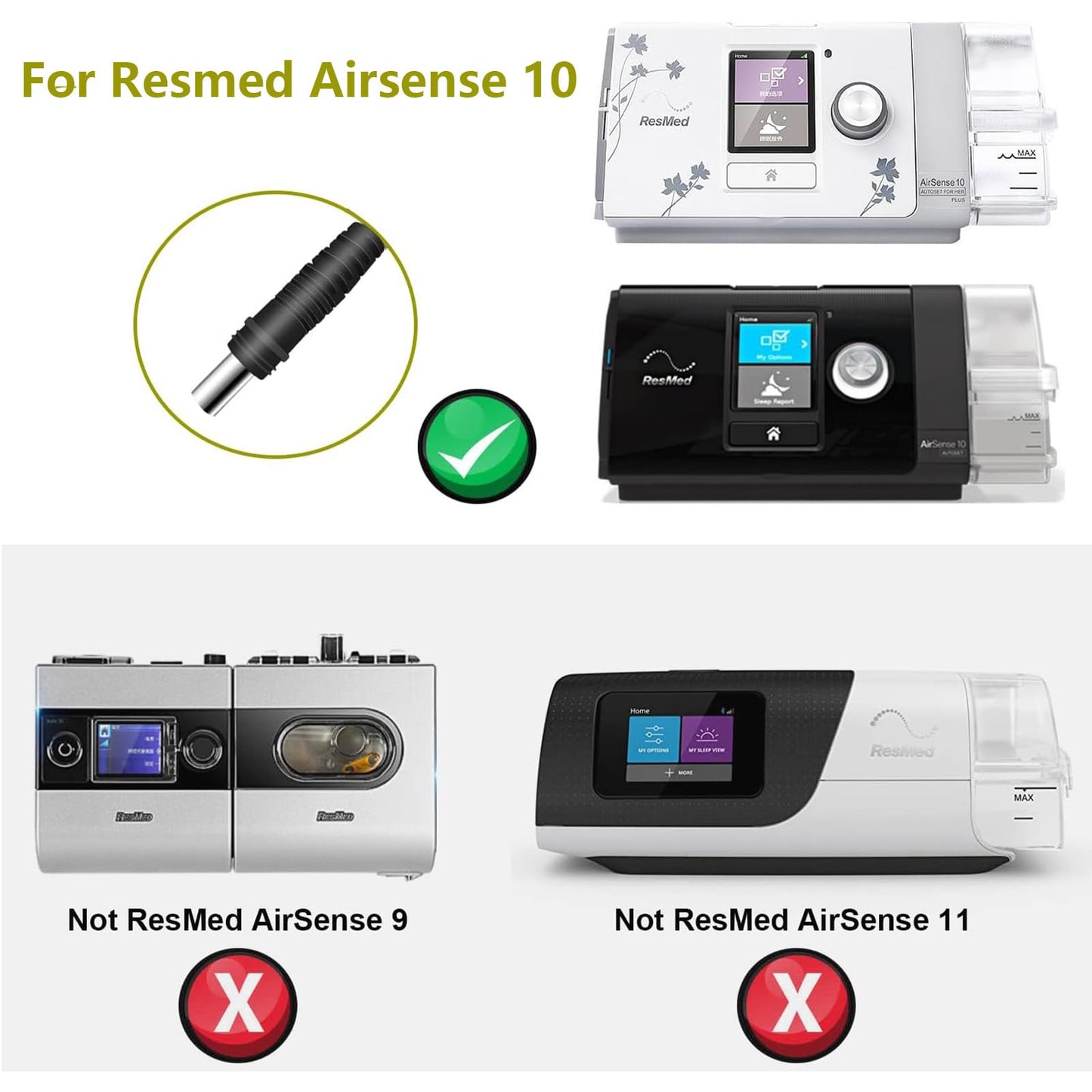 90W DC Adapter Car Charger for Resmed S10 Series,CPAP ResMed Airsense 10 S10 AirCurve 10 Series Resmed S10 370001 37297 Rockpals 300W/500W Vehicle Power Supply Charger