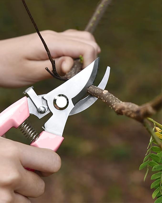 Garden Scissor for Plant, 12 Pcs Floral Scissors, Tip Pruning Shears Bulk for Cutting Flowers, Bonsai, Fruits and Trimming Plants(Pink)