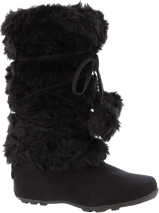 EZGD Blossom Talia-Hi Women Ladies Mukluk Faux Fur Mid Calf Warm Winter Snow Boots