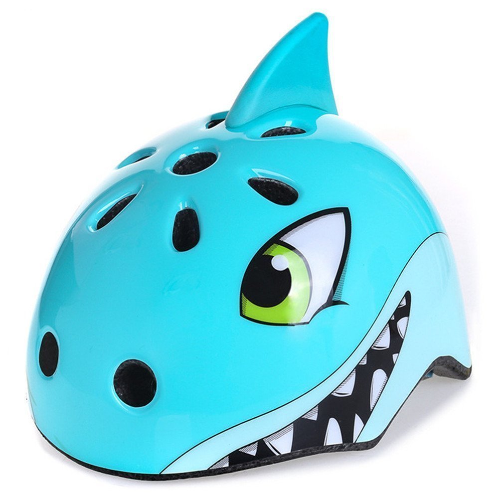 Kids Toddler Bike Helmet, Adjustable and Multi-Sport for Child Infant Baby, 2 Sizes for Age 1-2-3-4-5 Years Boys Girls (Blue Shark, Small)