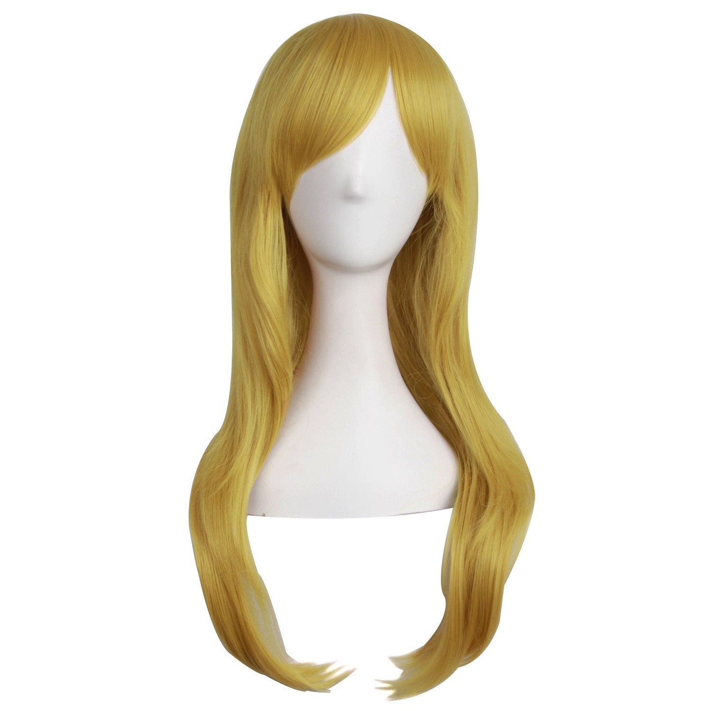 MapofBeauty 28 70cm Long Curly Hair Ends Costume Cosplay Wig (Gold/Yellow)