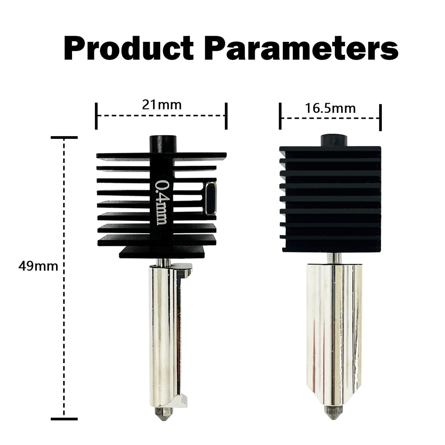 HzdaDeve 2 Pack A1 Mini/A1 Hotend Print Head Hot End Kit Extruder Upgrade High-Temperature 0.4MM Hardened Steel Nozzle Replacement with 4PCS Silicone Cover Sock for Bambu Lab 3D Printer Accessories
