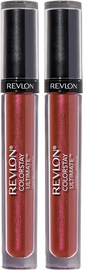 REVLON ColorStay Ultimate Liquid Lipstick, Longwear Rich Lip Colors, Wears for Up to 24 Hours, Satin Finish, 095 Royal Raisin, 0.1 fl oz (Pack of 2)