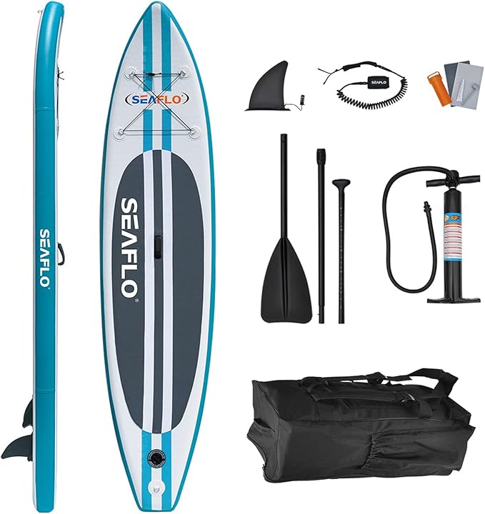 Savvycraft Inflatable Standing Paddle Board 11'x30''x6'' SUP Youth and Adult, ISUP Accessories: Adjustable Paddle, Double ...