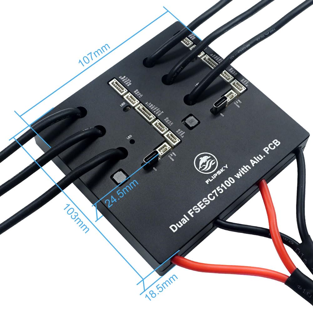 FLIPSKY 75100 FOC 75V 200A Dual ESC with Aluminum PCB for Electric Skateboard/Scooter/Ebike Speed Controller