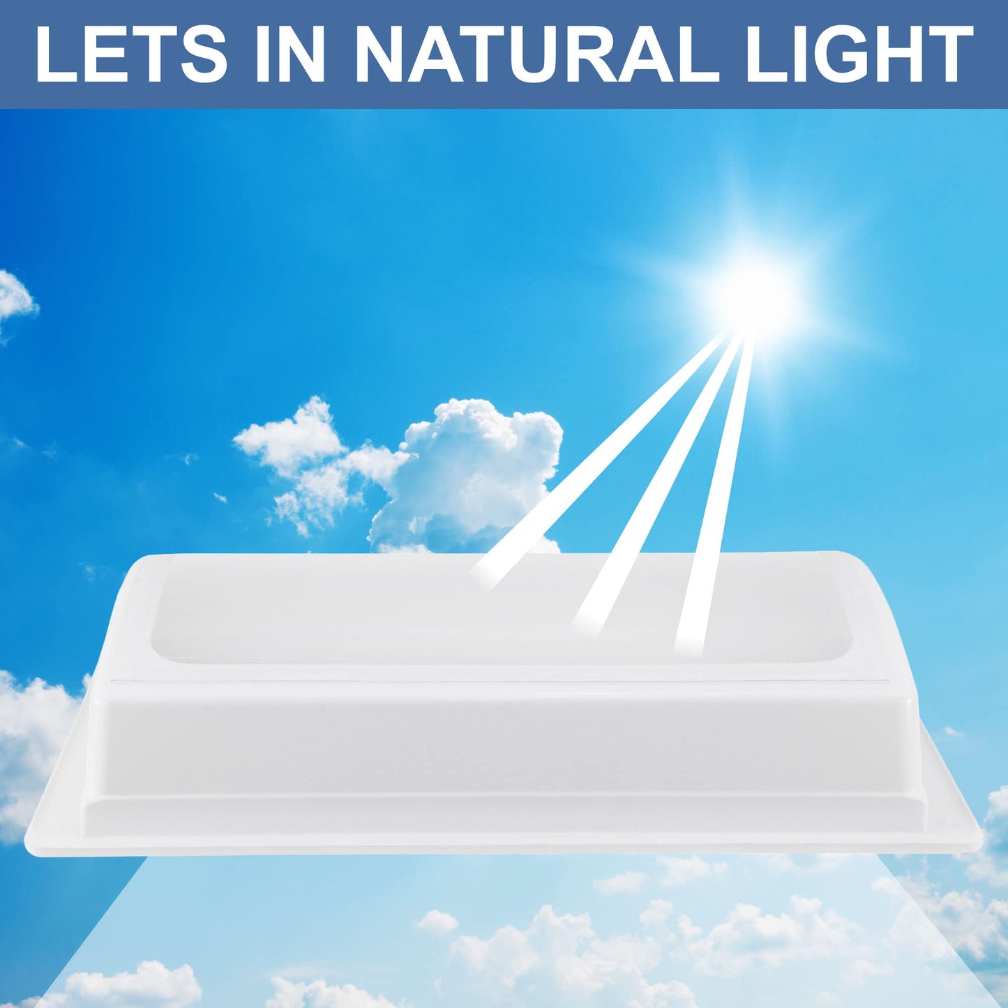 RecPro RV Skylight Inner Dome with Clear Window | 14" x 22" Universal Inner Skylight