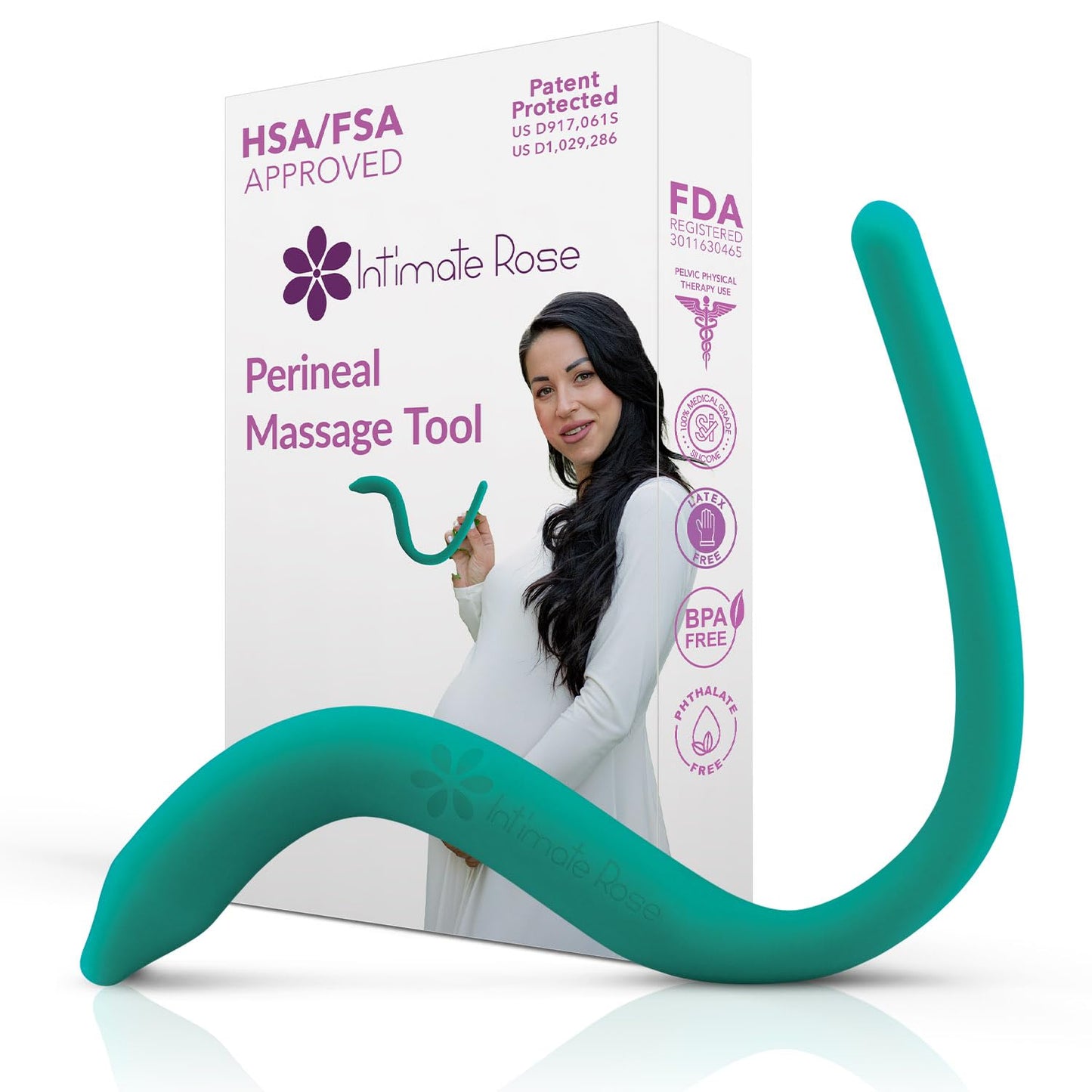 Perineal Massage Tool with 10 Vibration Modes: Designed for Labor and Delivery Essentials - Used During Pregnancy, Labor Prep, Third Trimester, and Postpartum - A Maternity Must Have by Intimate Rose