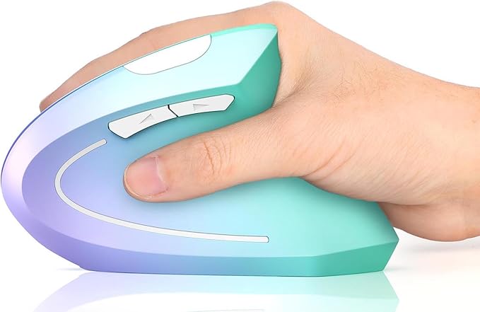 Lekvey Ergonomic Mouse, Vertical Wireless Mouse, Rechargeable 2.4G Optical Carpal Tunnel Mice: 800/1200 / 1600 DPI, 6 Butt...