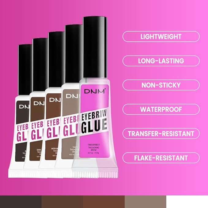 Kaely PROFESSIONAL MAKEUP Brow Glue, Tinted Eyebrow Gel, Eyebrow Mascara Waterproof, gel para cejas a prueba de agua, Eye Brow Fast Sculpt, Vegan & Cruelty-Free, 2Pcs-02 Taupe