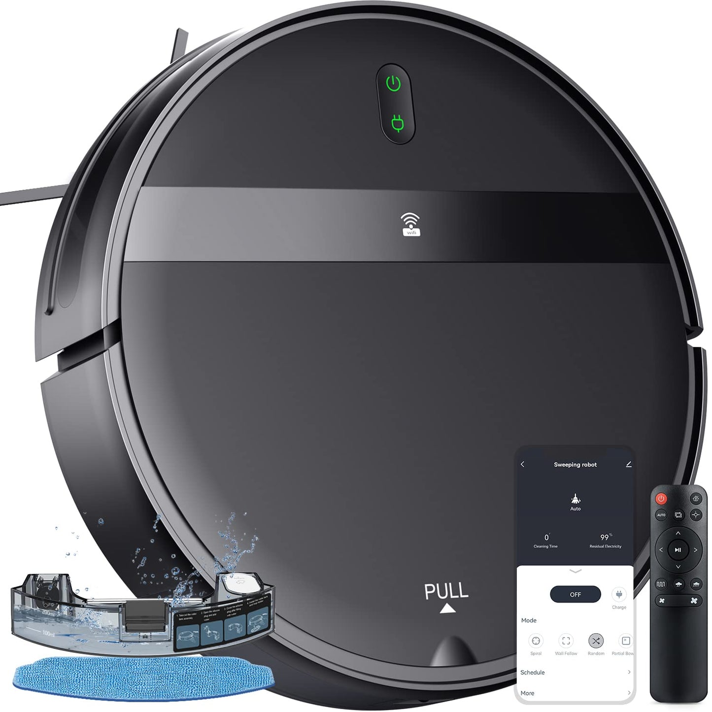Kilgone G20 Robot Vacuum and Mop Combo - Smart 3D Avoidance, Powerful Suction, Hands-Free Cleaning, Black + Blue