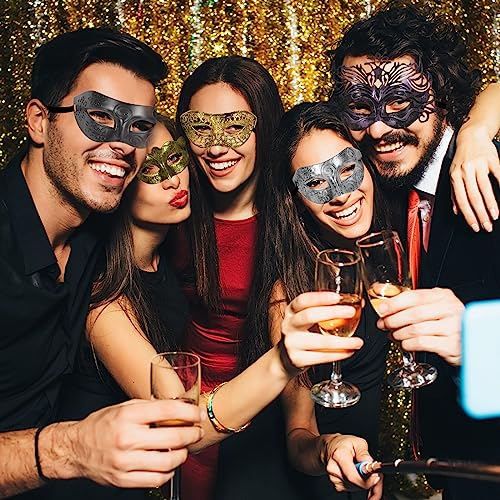 yeload Masquerade Masks 100 Bulk Vintage Masks of Masquerade Party, Venetian, Mardi Gras, Halloween, Masks for Women, Men