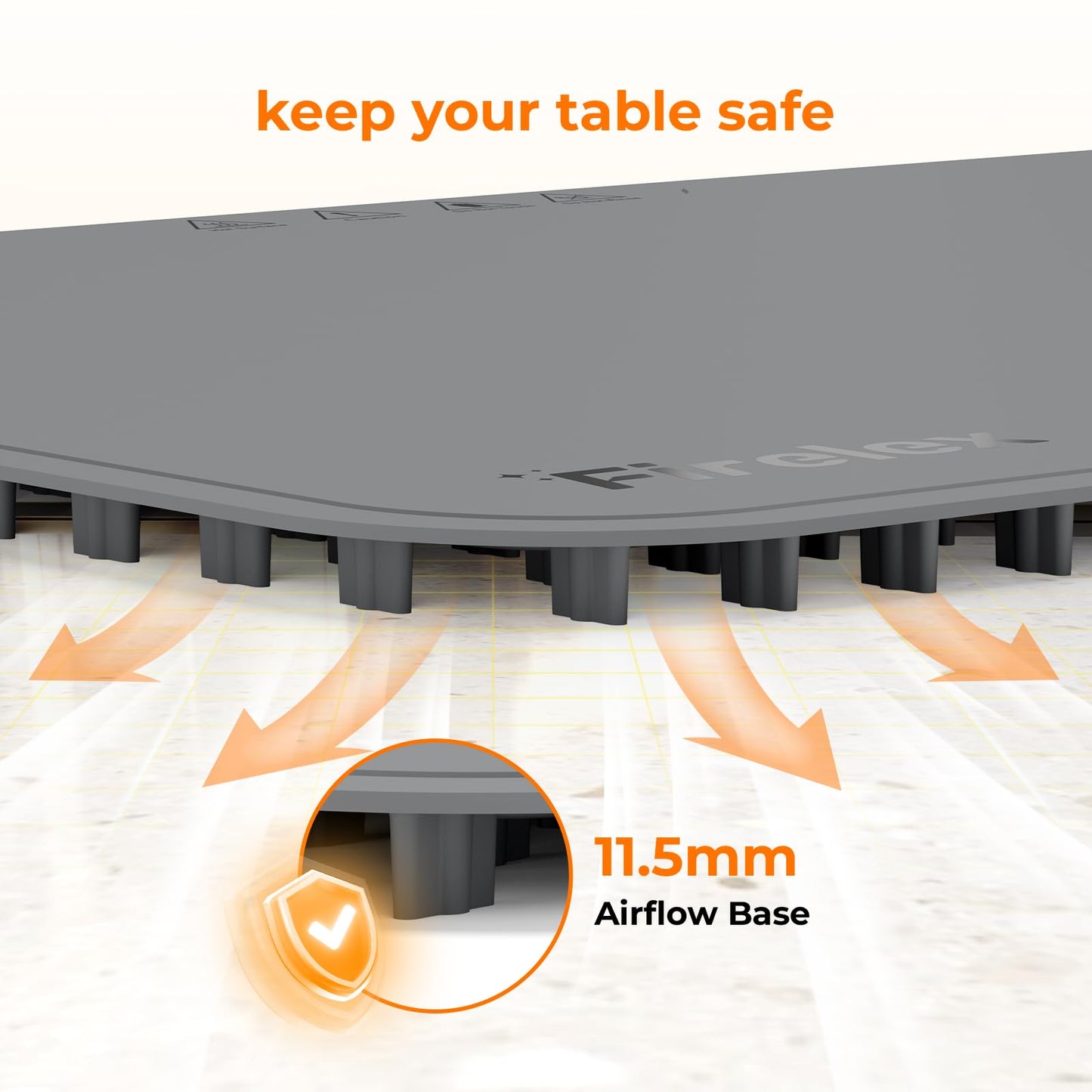 Firelex Food Warming Mat for Buffet, Silicone Food Warming Mat with Timer & 7-Temp Settings, 8s Fast Heat, Keep Food Warm for Party, Family Dinners, Gray