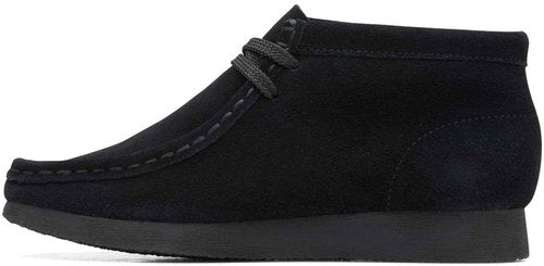 Clarks - Kids Wallabee O Boot, Color Black Suede, Size: 5.5 W US Big Kid