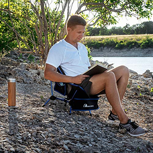MOON LENCE Outdoor Chair, Low Chair, 2-Way More Stable, Camping Chair, Ground Chair, Camp Chair, Lightweight, Foldable, Co...