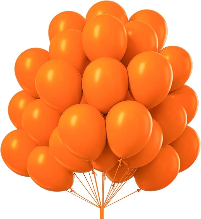 PartyWoo Orange Balloons 52pcs 12 Inch Fall Latex Helium Balloons for Birthday Baby Shower Graduation Tangerine Little Cut...