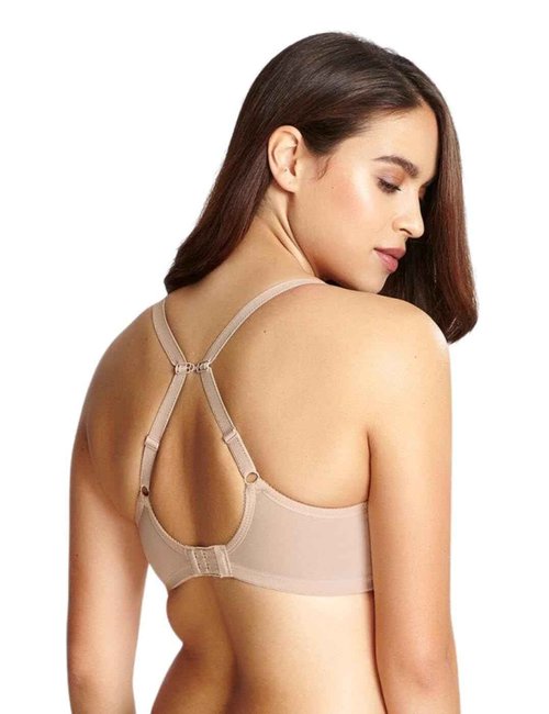 Panache Women's Cari Underwire Spacer T-Shirt Bra |Champagne,36H| Lightweight Padded Bra with Breathable Spacer Foam, Racerback Option, Swiss Embroidery, Everyday Supportive Fit for Larger Busts