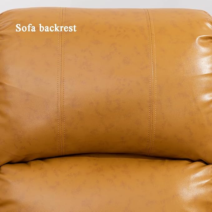 A Ainehome 3 Pieces Living Room Furniture Sets, Manual Leather Recliner Sofa Set with Storage, Reclining Couch Loveseat Chair Furniture Sofa Set for Living Room/Rv/House/Office