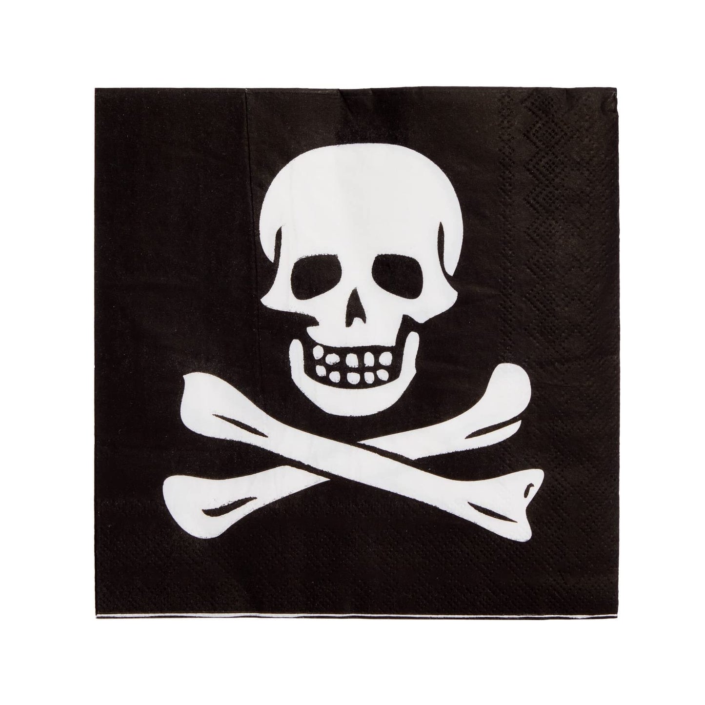 Juvale 144-Piece Skull Birthday Party Set - 24 Disposable Pirate Party Plates, Napkins, Cups & Cutlery for Birthday Decorations and Halloween Decor