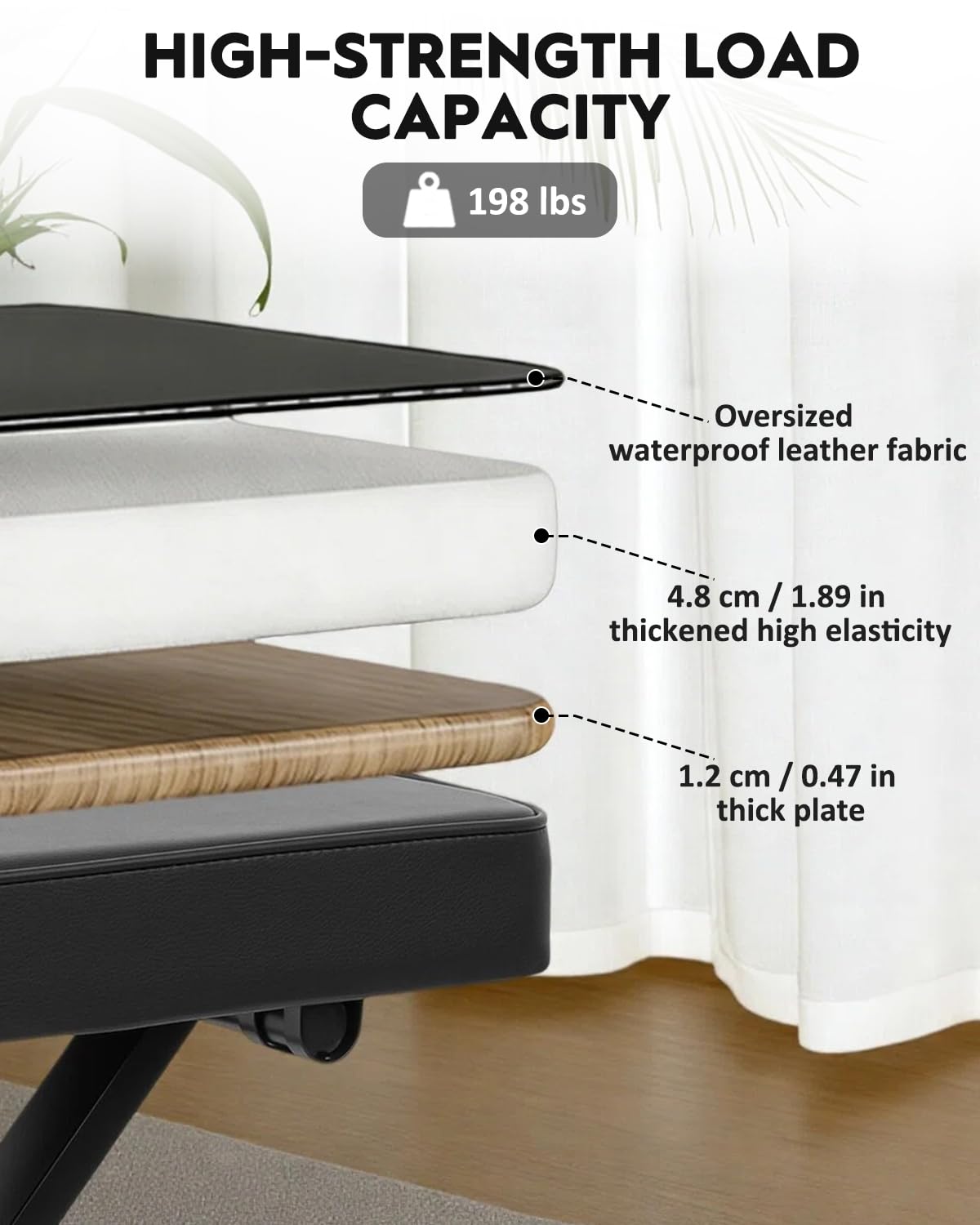 STRICH Collapsible Piano Keyboard Stand & Bench Set, Portable Digital Piano Stand for 54-88 Key Electric Pianos & X-Style Piano Bench, Music Keyboard Bench Seat, Chair, Black, SKT-01 & SPB-M10
