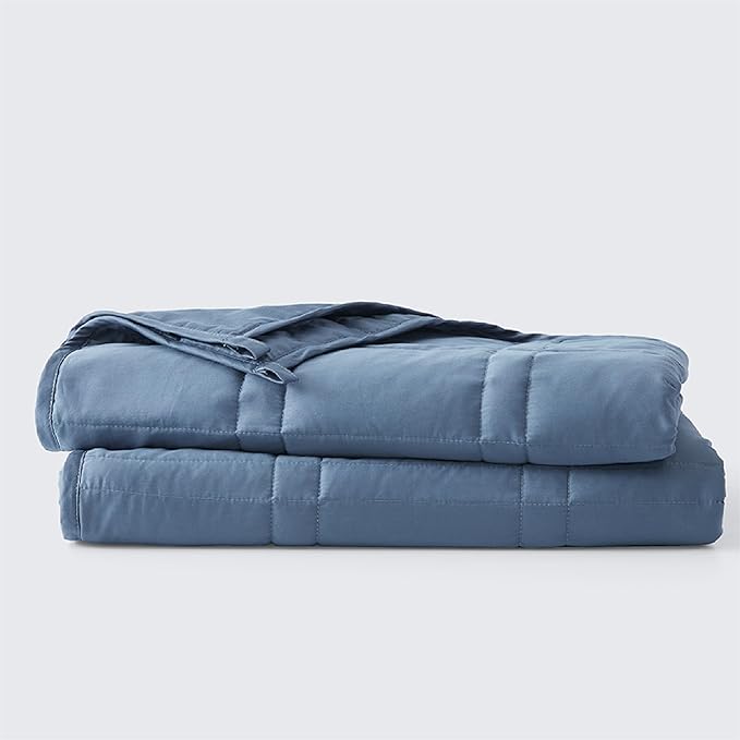 Baloo Weighted Blanket for Adults 20 lb (Dusk, 80"x87") | Cool & 100% Cotton | Machine Washable & Dryer Safe | Glass Microbead Fill