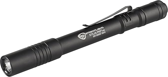 Streamlight 66134 Stylus Pro USB 350-Lumen Rechargeable White LED Pen Light for Inspectors, Law Enforcement, and Everyday ...