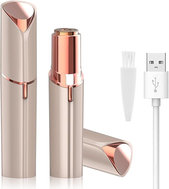 Facial Hair Remover for Women - Lady Removal Shaver - USB Rechargeable Lady Face Epilators Trimmer for Face Lips Chin Peach Fuzz Arms Legs