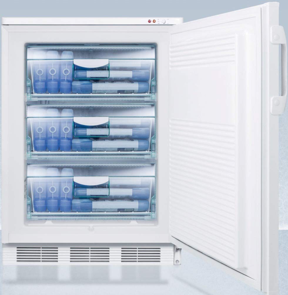 Summit Appliance Vt65Ml7Plus2 24 Wide All-Freezer For Freestanding Use With A Manual Defrost, Buffered Temperature Probe, Nist