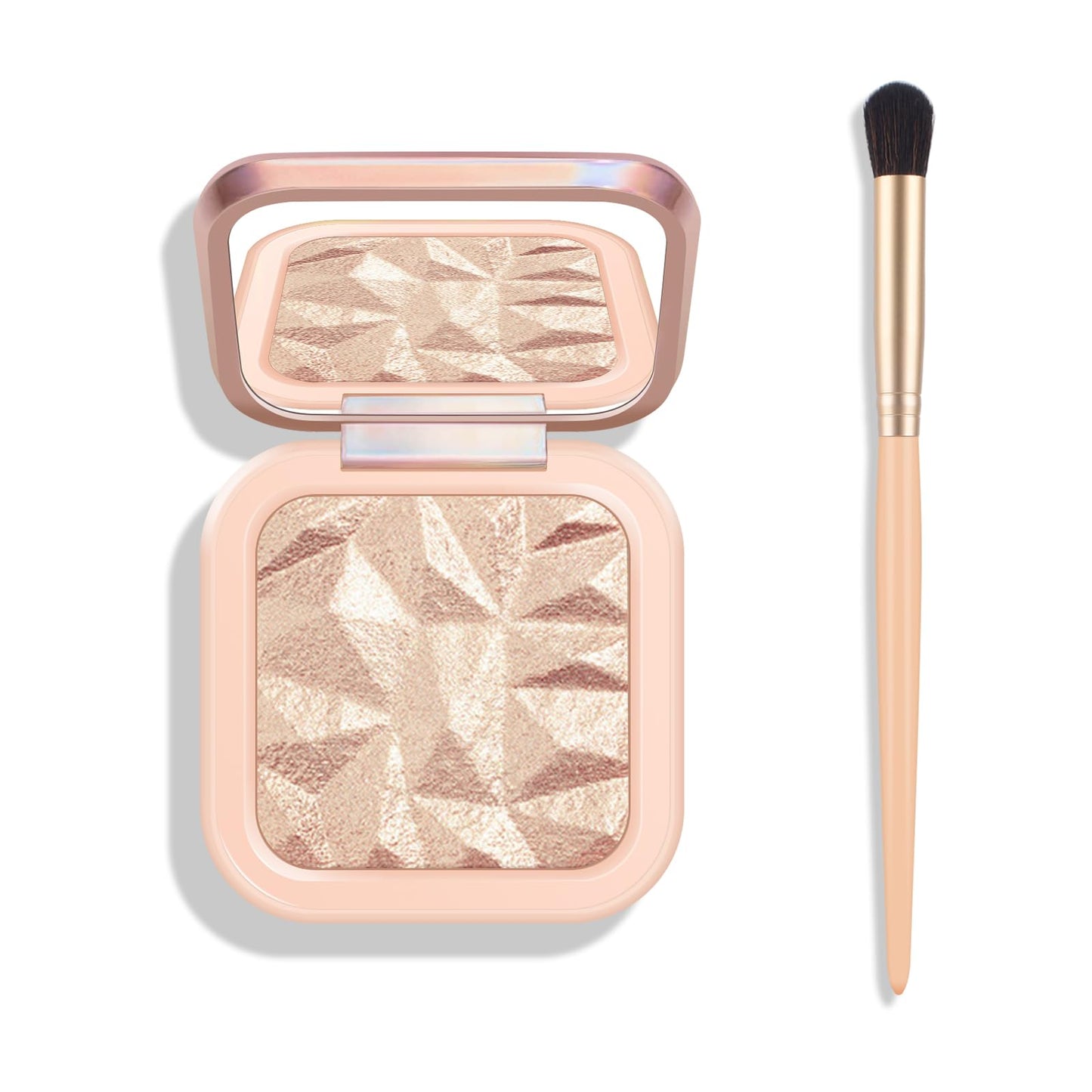 KYDA Face Highlighter Palette, High Glossy Face Illuminator Palette, Narutal Glow Finish, Pearl Shimmer Smooth Baked Powder, Las