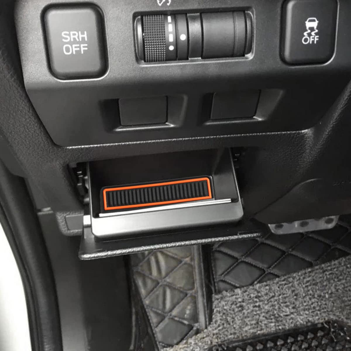 auovo Fuse Box Coin Container Storage Tray Compatible with Subaru Crosstrek Impreza XV Forester Legacy Outback WRX STI Ascent (Orange/Red/Black)