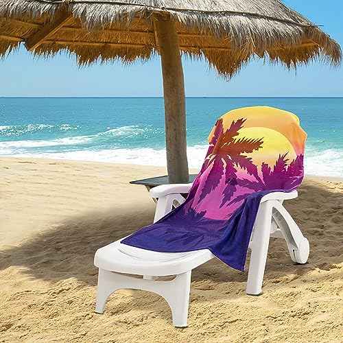 Northwest Classics Beach Towel, 30" x 60", Magenta Sun Set Design