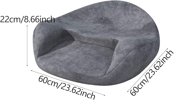 Meditation Cushion Yoga Mat Cushion Support Equipment Creative Seat Floor Pillow for Bedroom Tea Ceremony Sitting Living Room, Grey