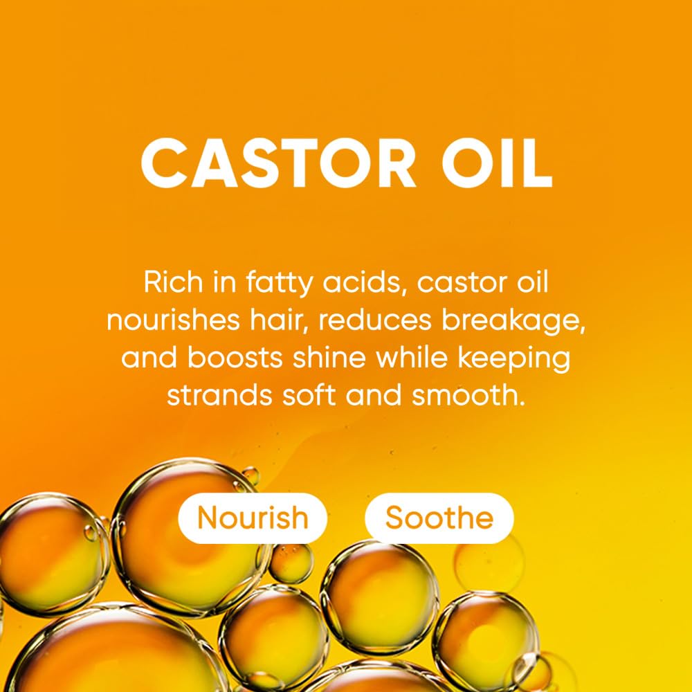 MARS MADE Castor Oil Conditioner Bar - Nourishing & Soothing Natural Deep Conditioner for All Hair Types - Hair Moisturizing, Cl