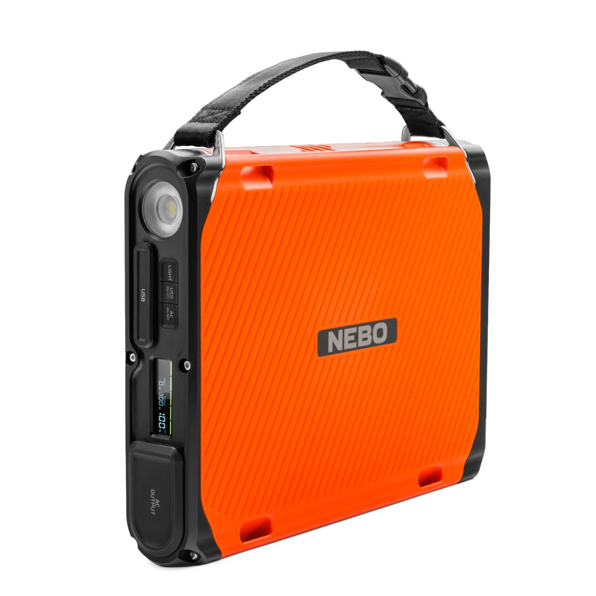 NEBO RAMBLER 300 Power Station | Compact 300W Portable Power Station (600W Surge), 288Wh Power Bank with AC, USB-C PD Fast Charging, Wireless Charging, Solar Generator for Camping & Emergency Backup