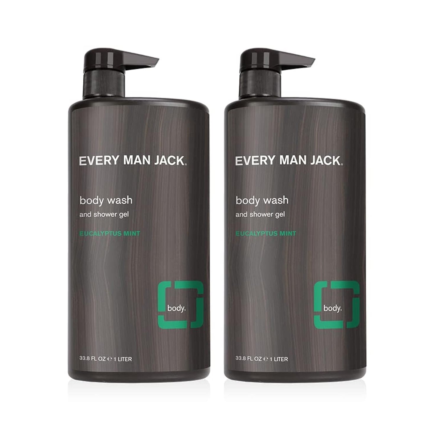 Every Man Jack Eucalyptus Mint Mens Body Wash for All Skin Types - Cleanse, Nourish, and Hydrate Skin with Naturally Derived Ing