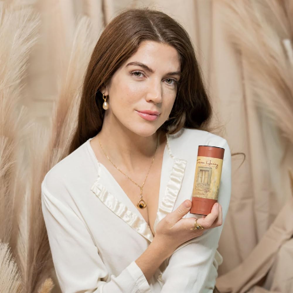 Tuscan Honey Scented Talc-Free Body Powder, Perfumed Dusting Powder, Camille Beckman, 3 Ounce