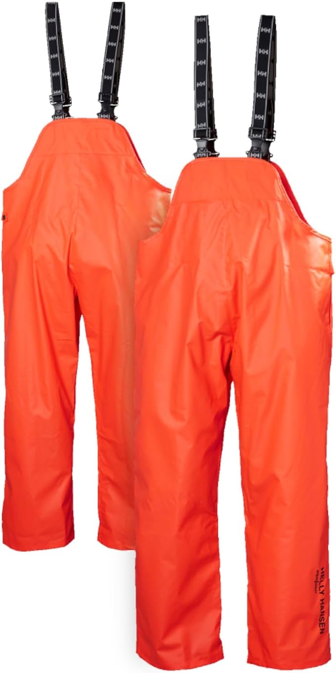 Helly-Hansen Mandal Waterproof Bib Overalls - PVC Rain Gear for Men - Fishing Pants for Men - Heavy-Duty Work Overalls