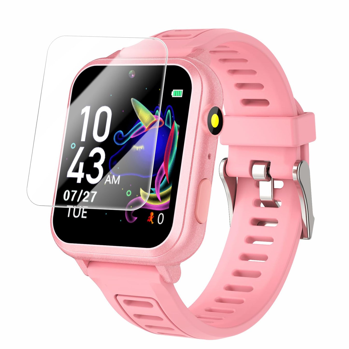 Cosjoype Kids Game Smart Watch Gift for Girls Age 6-12, 24 Puzzle Games HD Touch Screen Kids Watches with Video Camera Music Player Pedometer Flashlight 12/24hr Toys for 7 8 9 10 11 12 Year Old Girls