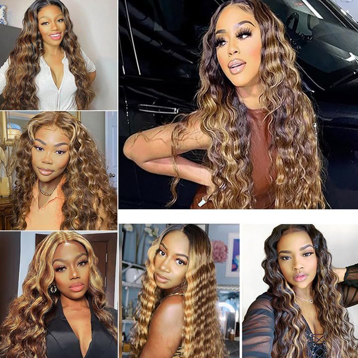 Lagalaga Bundles Human Hair 26 28 30 Inch Deep Chocolate Brown P1B/27 Human Hair Bundles Unprocessed Brazilian Virgin Hair Quick