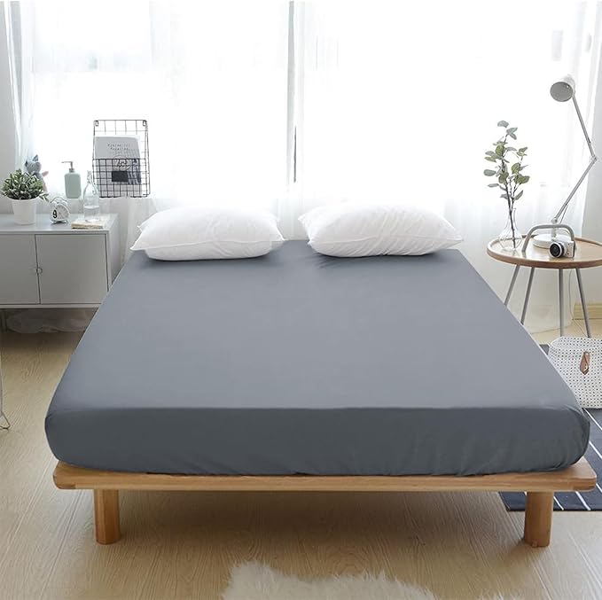 Grounding Sheets Queen Size,10% Silver Grounding Bed Sheets Grounding Fitted Sheets for Reduce Stress (60 x 80 x 14 inches)