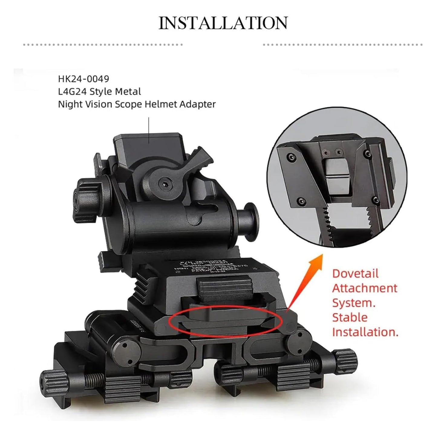 YSS PVS 14 Binocular Bridge Mount Modular Interface NVG Mount Adapter with L4 G24 Mount for PVS18/PVS 31 Suitable Monocular/Binocular Night Vision Goggles Aluminum