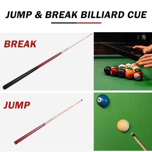AKLOT Heavy Hitter Jump Break Cue-23oz~25oz 3 Piece Pool Stick 14mm Bakelite Tip for Explosive Breaks and Effortless Jumps