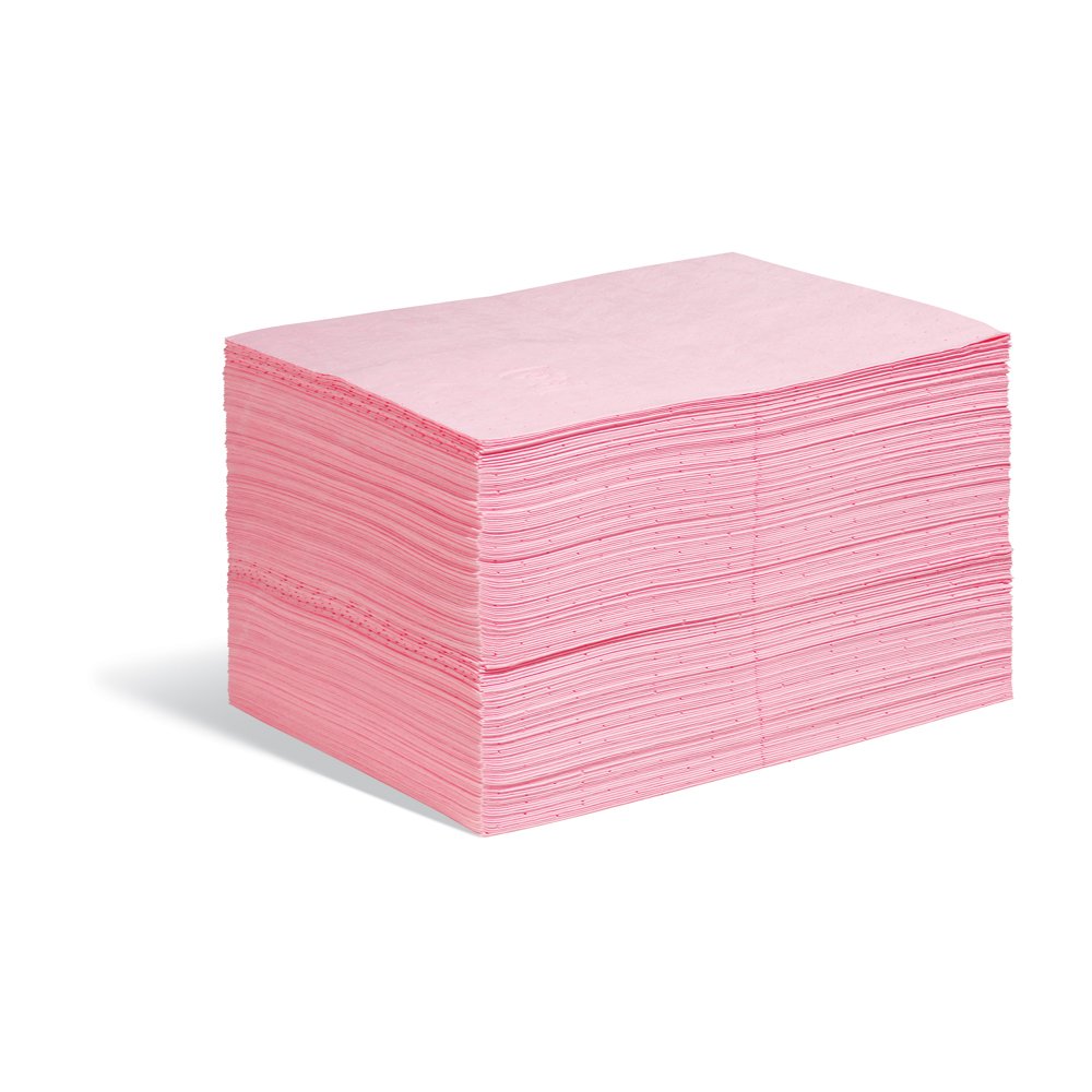 PIG Hazmat Chemical Absorbent Mat Pads - 200 Pads per Bag - 15" W x 20" L - Absorbs up to 14 oz. per Pad - MAT302