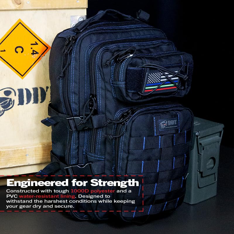 DDT Death Dealer Tactical Anti-Venom 24 Hour Assault EDC Backpack (Blueline)
