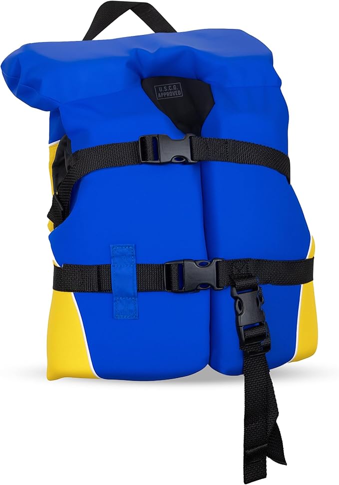 MW Infant Heads Up Life Jacket Vest, USCG Approved, Great for Boating, Fishing, Tubing, & Other Water Sports. PFD 0-30lbs...