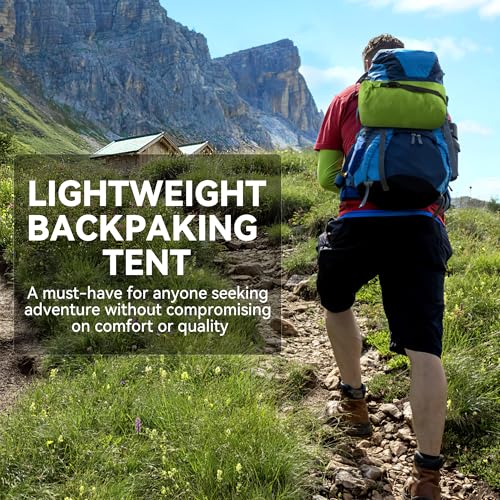 Ultralight Tent 3-Season Backpacking Tent 1 Person/2 Person Camping Tent, Outdoor Lightweight LanShan Camping Tent Shelte...