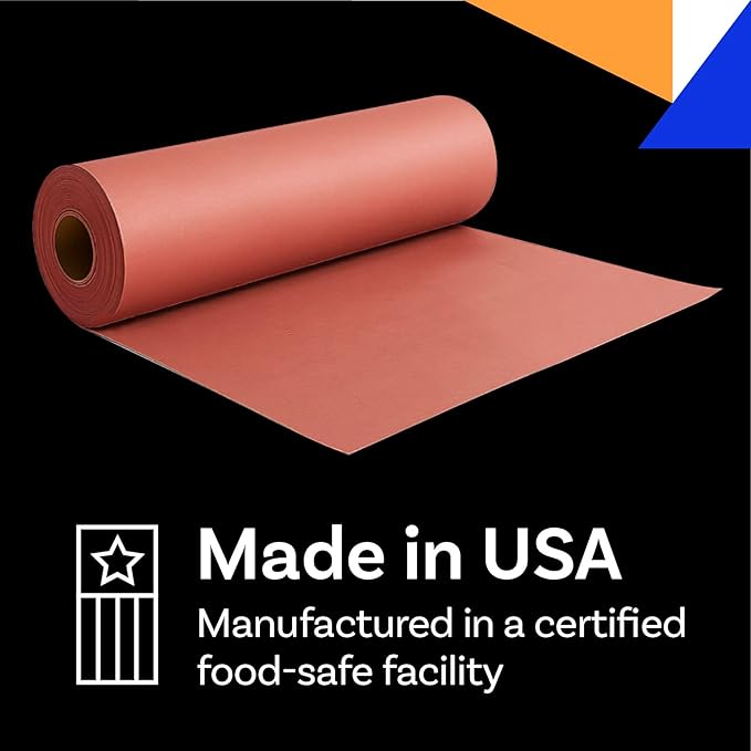Pink Butcher Paper Roll, 24 inch x 2160" (180'), Made in USA, 40 lb. Food Grade Roll of Butcher Paper for Smoker, Wrapping, or Storing Meats, BBQ Accessories, Unwaxed and Uncoated