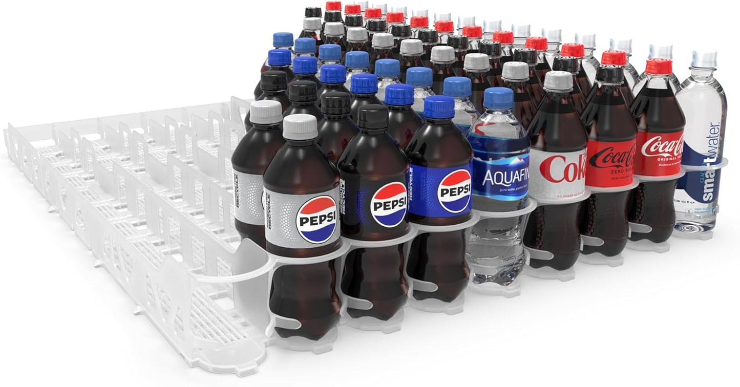 Display Technologies Visi-Slide Gravity Fed Extended Organizer for 20-25oz Beverages on Extended Flat and Angled Shelves in Cold Vaults & Coolers, 9-Wide, 36" Deep Drink Organizer (Pack of 3)