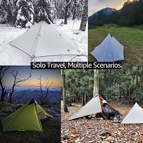 Telomat 3F UL Gear Lanshan1 Ultralight Tent 3/4 Season Portable Backpacking Tent for 1-Person 15D Silicon Coated Waterproo...