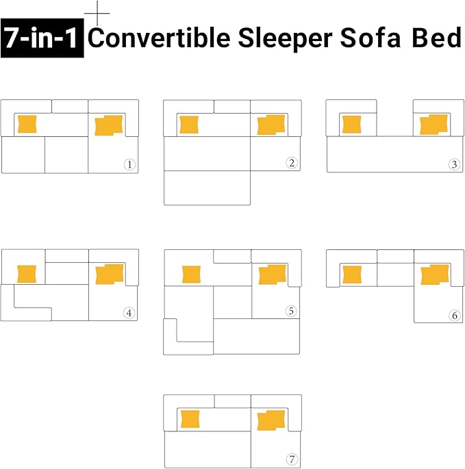 108" Oversized Convertible Sleeper Sofa Bed, Corduroy L Shape Sectional Couch, Folding Sofa Bed with Fixed-Shape Frame, Modern Cloud Floor Mattress Couch, Modular Sofa for Living Room,Black